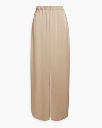 Rosetta Getty Layered charmeuse wide-leg pants - Neutral Neutral