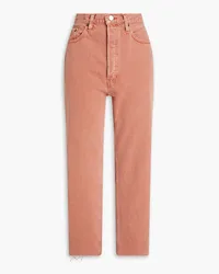 RE/DONE 70s cropped high-rise straight-leg jeans - Pink Pink