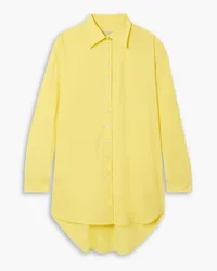 Anna Quan Jack oversized stretch-cotton poplin shirt - Yellow Yellow