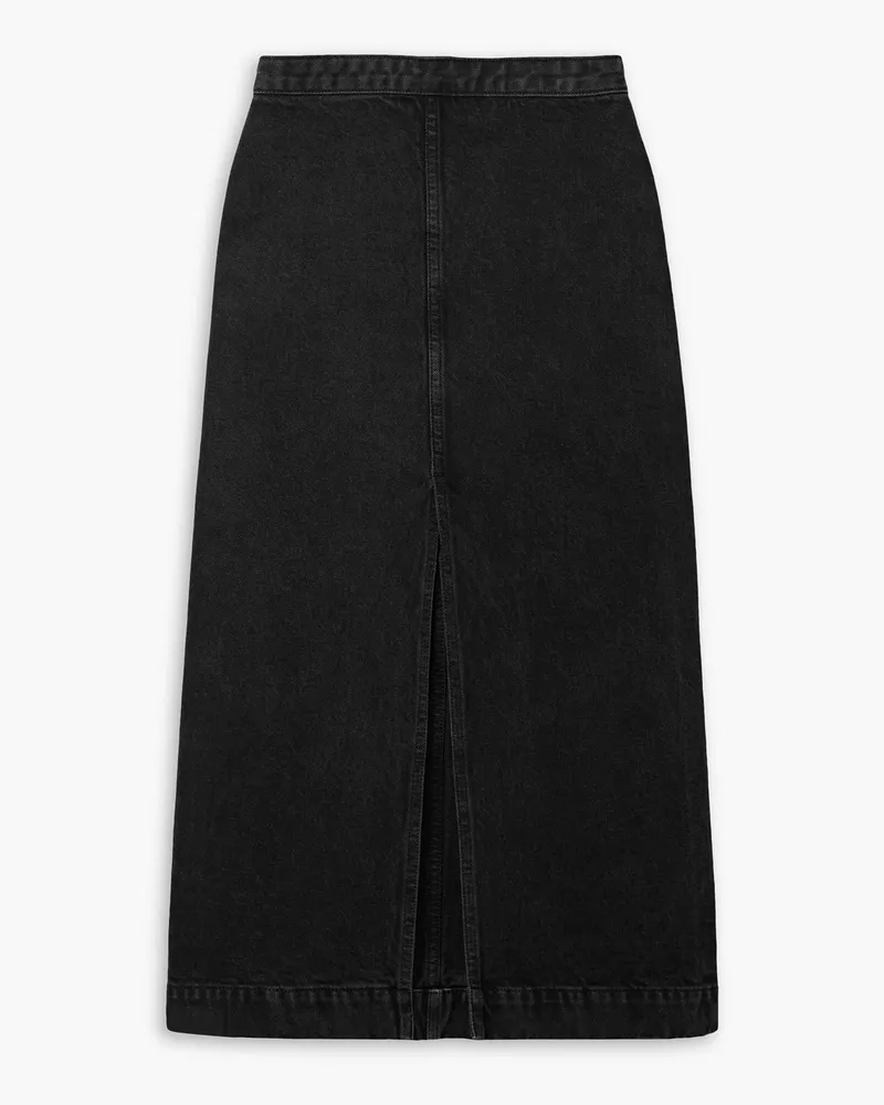 KHAITE Fraser denim midi skirt - Black Black