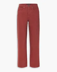 Veronica Beard Blake high-rise straight-leg jeans - Red Red