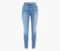 Le High Skinny faded high-rise skinny jeans - Blue