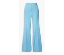 Versace Wool-jacquard flared pants - Blue Blue