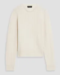 Rag & Bone Durham pointelle-knit cashmere sweater - White White