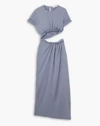 Christopher Esber Cutout piqué maxi dress - Blue Blue