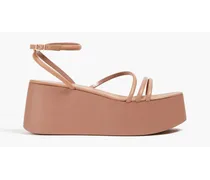 Gianvito Rossi Bekah leather platform sandals - Pink Pink