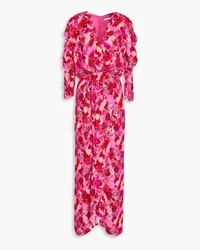 IRO Opara wrap-effect printed crepe maxi dress - Pink Pink