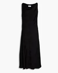 Ferragamo Draped jacquard midi dress - Black Black