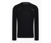 Laser-cut jersey T-shirt - Black