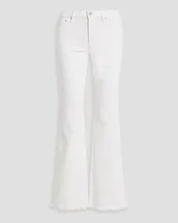 Alice + Olivia Alice Olivia - Fabulous 70s frayed high-rise bootcut jeans - White White