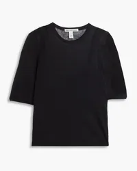 Autumn Cashmere Intarsia cotton T-shirt - Black Black