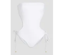 Cutout bandeau swimsuit - White