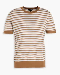 Theory Striped wool-blend T-shirt - Purple Purple