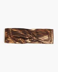 Eugenia Kim Azra twisted metallic twill headband - Metallic Metallic