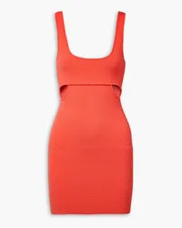 Hervé Léger Ottoman cutout ribbed bandage mini dress - Red Red