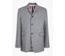 Thom Browne Brushed twill coat - Gray Gray