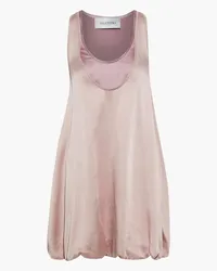 Valentino Garavani Layered hammered satin-crepe mini dress - Pink Pink