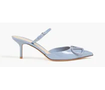 VLOGO patent-leather mules - Blue