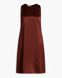 Vince Crinkled-satin dress - Burgundy Burgundy