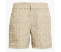 Short-length printed swim shorts - Neutral