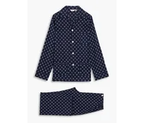 Nelson printed cotton-poplin pajama set - Blue