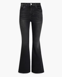 Frame Denim Le Pixie High faded high-rise flared jeans - Black Black