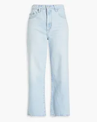 Nobody Denim Lou cropped high-rise wide-leg jeans - Blue Blue