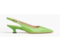 Leather slingback pumps - Green