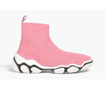 Mesh high-top sneakers - Pink