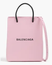 Balenciaga Logo-print leather phone pouch - Pink Pink