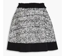 Malina sequin-embellished metallic tweed mini skirt - Black