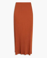 Mother of Pearl Ribbed cotton-blend jersey midi skirt - Red Red