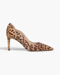 Stuart Weitzman Stuart 85 scalloped leopard-print calf-hair pumps - Animal print Animal