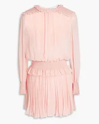 RED Valentino Pleated georgette mini dress - Pink Pink