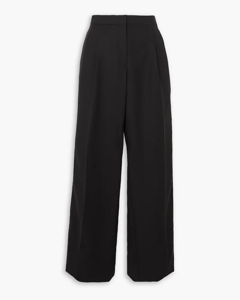Brioni Baretha paneled wool straight-leg pants - Black Black