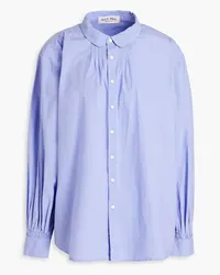 Alex Mill Gathered cotton-poplin shirt - Blue Blue