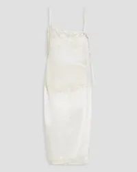 Jacquemus Tombolo satin-paneled floral-print chiffon camisole - White White