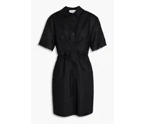 Resille linen mini dress - Black