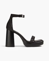 Rag & Bone Brushed leather platform sandals - Black Black