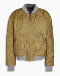 Theory Quilted twill bomber jacket - Green Green