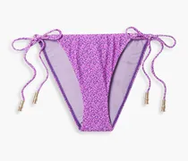 Shaye printed low-rise bikini briefs - Purple