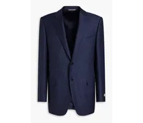 Wool-tweed blazer - Blue