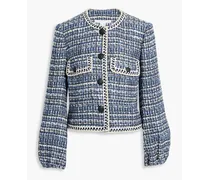 Brim cotton-blend tweed jacket - Blue