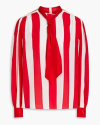 Dolce & Gabbana Striped silk crepe de chine blouse - Red Red