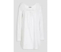 Cotton mini dress - White