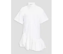 RED Valentino Point d'espirit paneled cotton-blend shirt - White White