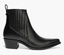 Leather ankle boots - Black