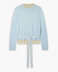 J.W.Anderson Belted layered cotton sweater - Blue Blue