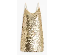 Dolla sequined mesh mini dress - Metallic