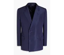 Silk-faille blazer - Blue